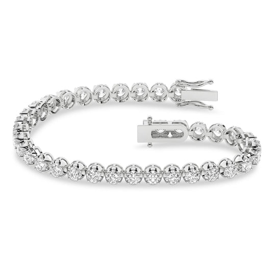 Pulsera de oro tipo tennis con diamantes